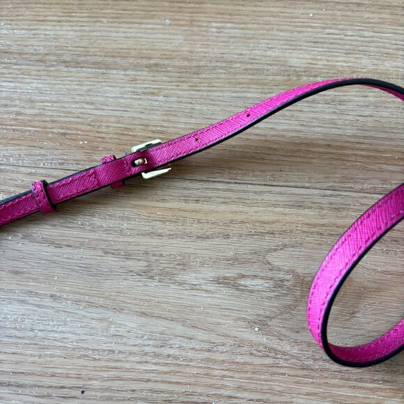 Michael Kors Jet Set Travel Crossbody Saffiano Leather Purse Pink Large Size - Picture 5 of 10